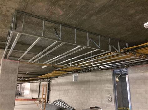 box in ductwork with metal studs|metal stud ceiling.